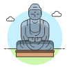 Great Buddha Illustration from UX Colors Set