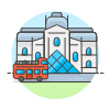 Louvre Museum illustration - Free transparent PNG, SVG. No sign up needed.