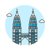 Petronas Twin Towers illustration - Free transparent PNG, SVG. No sign up needed.