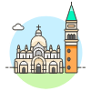 Saint MARK Basilica Illustration from UX Colors Set