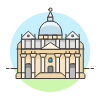 Saint Peter Basilica Illustration from UX Colors Set