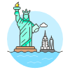 Statue OF Liberty Illustration from UX Colors Set