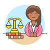 Lawyer Gavel 4 Illustration from UX Colors Set