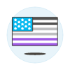 Asextual Flag 4 Illustration from UX Colors Set