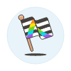 Straight Flag 3 Illustration from UX Colors Set
