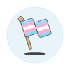 Transgender Flag 3 illustration - Free transparent PNG, SVG. No sign up needed.