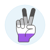 Asexual Peace Sign 2 illustration - Free transparent PNG, SVG. No sign up needed.