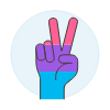 Bisexual Peace Sign 1 illustration - Free transparent PNG, SVG. No sign up needed.