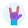 Bisexual Rock Hand 1 Illustration from UX Colors Set