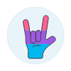 Bisexual Rock Hand 2 Illustration from UX Colors Set