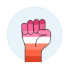 Lesbian Fist 1 Illustration from UX Colors Set