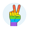 Pride Peace Sign 1 Illustration from UX Colors Set