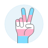 Transgender Peace Sign 1 Illustration from UX Colors Set