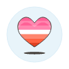 Lesbians Heart Illustration from UX Colors Set