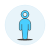 Blue Agender Avatar Illustration from UX Colors Set