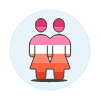 Lesbians Homosexual Avatar 2 Illustration from UX Colors Set
