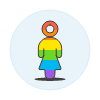 Pride Agender Avatar Illustration from UX Colors Set