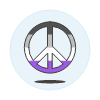 Asextual Peace Symbol illustration - Free transparent PNG, SVG. No sign up needed.