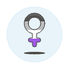 Asexual Female Symbol Illustration from UX Colors Set