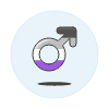Asexual Male Symbol Illustration from UX Colors Set