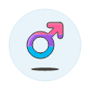Bisexual Male Symbol Illustration from UX Colors Set