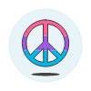 Bisexual Peace Symbol illustration - Free transparent PNG, SVG. No sign up needed.