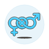 Blue Bisexual Symbol 1 Illustration from UX Colors Set