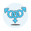 Blue Bisexual Symbol 3 illustration - Free transparent PNG, SVG. No sign up needed.