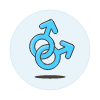 Blue Homosexual Symbol Illustration from UX Colors Set