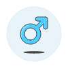Blue Male Symbol Illustration from UX Colors Set