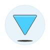 Blue Triangle Symbol Illustration from UX Colors Set