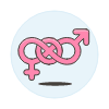 Pink Bisexual Symbol 1 Illustration from UX Colors Set | Free Download as SVG Vector and Transparent PNG | Streamline illustrations