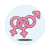 Pink Bisexual Symbol 2 Illustration from UX Colors Set