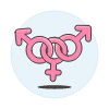 Pink Bisexual Symbol 3 Illustration from UX Colors Set | Free Download as SVG Vector and Transparent PNG | Streamline illustrations