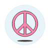 Pink Peace Symbol illustration - Free transparent PNG, SVG. No sign up needed.