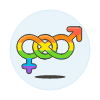 Pride Bisexual Symbol 1 Illustration from UX Colors Set | Free Download as SVG Vector and Transparent PNG | Streamline illustrations