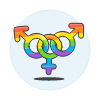 Pride Bisexual Symbol 3 Illustration from UX Colors Set