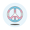 Transgender Peace Symbol illustration - Free transparent PNG, SVG. No sign up needed.