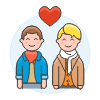Gay Couple 6 Illustration from UX Colors Set