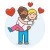 Gay Couple Lifting 5 Illustration from UX Colors Set | Free Download as SVG Vector and Transparent PNG | Streamline illustrations