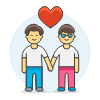Gay Holding Hand 1 Illustration from UX Colors Set