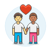 Gay Holding Hand 2 Illustration from UX Colors Set