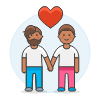 Gay Holding Hand 3 Illustration from UX Colors Set