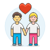 Gay Holding Hand 4 Illustration from UX Colors Set