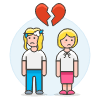 Lesbians Breakup 12 Illustration from UX Colors Set