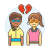 Lesbians Breakup 2 Illustration from UX Colors Set