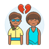 Lesbians Breakup 3 Illustration from UX Colors Set