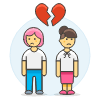 Lesbians Breakup 7 Illustration from UX Colors Set