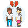 Lesbians Breakup 8 Illustration from UX Colors Set
