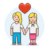 Lesbians Holding Hand 6 Illustration from UX Colors Set